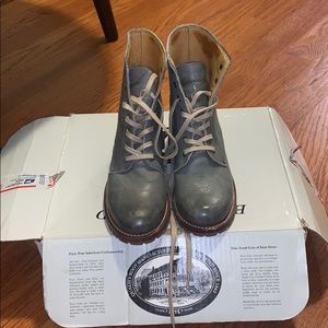 Frye Seafoam Blue Distressed Boots